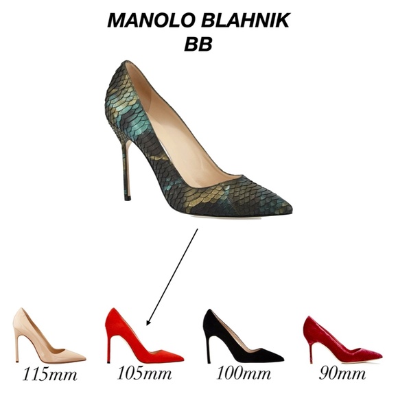 MANOLO BLAHNIK BB 105mm WATERSNAKE PUMPS - Picture 6 of 15